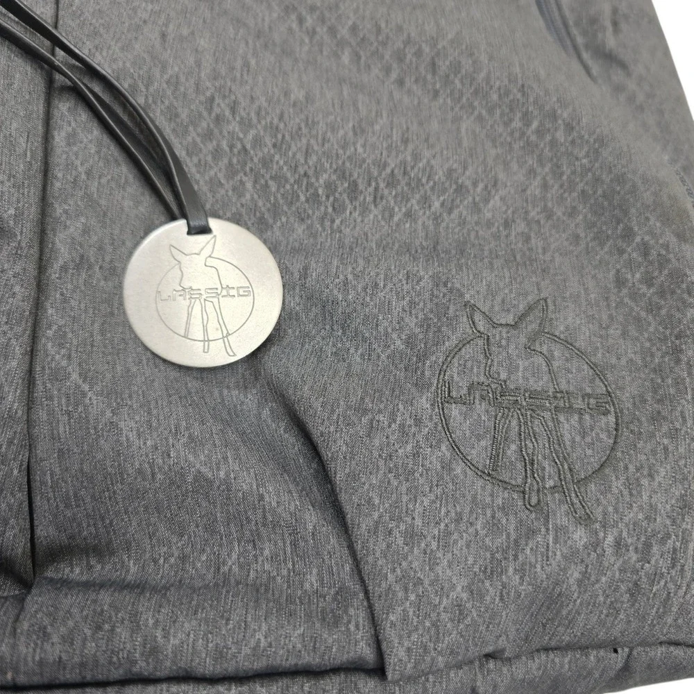 Lassig Neckline Diaper Bag Charcoal‎ Gray Recycled Polyester with Changing Mat